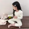 Cárdigan de Lana Antibacteriano 10A para Niños Ropa para el Hogar para Niños y Niñas Sin Costuras Clase A Conjunto de Top y Pantalón de Otoño Pijama de Dibujos Animados Moderno