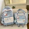 Mochila Estilo Coreano Estilo Ins 2025 Novo Estilo Simples Estilo Floresta Tendência Alta Aparência Mochila de Estudante Menina