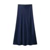 Comércio Exterior Atacado Estilo Europeu e Americano Moda Verão 2025 Elegante Disfarça a Silhueta Textura de Cetim de Seda Saia Feminina A34899
