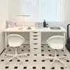 Tocador integrado de color crema de moda para habitaciones de niñas, escritorio de computadora para el hogar, escritorio simple para escribir y trabajar para estudiantes