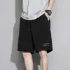 Pantalones Cortos Finos de Seda de Hielo para Hombre, Casual de Verano Holgados, de Secado Rápido para Deporte, Pantalones de Cinco Puntos de Marca Versátiles de Moda para Hombre