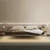 Estrutura de Aço Suspensão Grade de Cama Minimalista Italiano Cama Homestay Pendurado Sem Cabeceira Moderno Simples Silencioso Estrutura de Cama Hardware