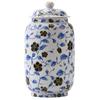 Nuevo Tarro de Cerámica Hexagonal Azul y Blanco Estilo Chino para Té, Capacidad de Media Libra, Pie Decorativo de Cerámica para el Hogar