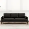 Sofá de dois lugares estilo nórdico, adequado para apartamentos pequenos, imóveis para alugar e salas de descanso de escritórios; apresenta um estofamento em tecido tecnológico