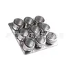 Suministro directo de fábrica con juego de tarros de especias magnéticos para la cocina familiar, almacenamiento de tarros de especias, tarro sellado con marco de hierro, transfronterizo