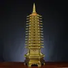 Artesanato de Decoração para Mesa de Estudo Yang Tongji de 9 e 13 Camadas, Torre Wenchang de Cobre, Ornamento da Torre Wenchang