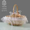 Estilo Occidental Romántico Dama de Honor Dama de Honor Regalo de Boda Cesta de Gama Alta Regalo Práctico de Cumpleaños Cesta de Flores