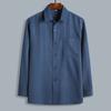Cardigã masculino vovô roupa de verão verão meia-idade e idoso roupa de pai camisa de manga comprida top de lapela para homem camiseta de manga comprida