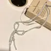 Collar Lindo de Moño de Perlas, Estilo Fresco, Gargantilla Sencilla y de Alta Gama, Cadena para Clavícula Dulce Estilo Francés