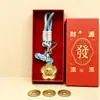 Llavero de Oro Puro 999 con Forma de Moneda Colgante para Bolso Venta al por Mayor Recuerdo Promoción en Transmisión en Vivo Regalo