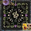 Mantel de Tarot, Tapete para Juegos de Mesa, Mantel Floral de Fase Lunar de Tres Fases, Hecho a Medida