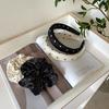 Accesorios para el Cabello con Fragancia Estilo Coreano Anillo para el Cabello de Alta Calidad Anillo de Cabello Grande de Punto Ondulado de Satén Banda para el Cabello Superior de la Cabeza Sencillo Combinable para Todo Tipo de Peinado Celebridad de Internet