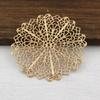 Peça de Flor de Renda Redonda de Latão Vintage Grampo de Cabelo Acessório de Cabelo Joias de Estilo Antigo Nupcial Acessórios de Joias Estilo Chinês Estilo Étnico