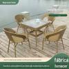Conjunto de Cadeiras de Vime, Três a Cinco Peças, Móveis de Exterior, Mesa e Cadeiras de Vime para Varanda, Mesa de Chá para Terraço, Pátio Atacado Tecelagem de Vime