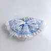 Solo para la venta ropa de bebé estilo coreano multicapa de encaje azul agua estilo porcelana azul y blanca vestido accesorios de muñeca rosa para bebé