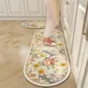 Alfombra de Piso de Cocina de Tierra de Diatomeas Especial, Absorbente de Agua, Antideslizante, Resistente al Aceite, No Lavable, Limpiable con Trapo, Resistente a la Suciedad, Estilo Americano de Lujo Transfronterizo