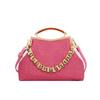Bolso cruzado de hombro popular con cierre de clip, textura para cena de chica, color sólido, bolso de mano, bolsa casual al por mayor