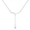 Collar de Plata Esterlina S925 Sonrisa Gota de Agua Borla para Mujer Lujo Ligero Alta Gama Colgante de Diamante Pequeño Cadena Clavícula Caperucita Roja Libro Explosiones
