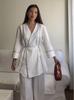 Exportación Transfronteriza Ropa de Mujer Verano 2025 Estilo Europeo y Americano Estilo Kimono Chaqueta de Color Contrastante + Traje de Pantalones Casual para Mujer B88853/4