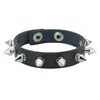 Pulsera de Cuero con Remaches Calados Estilo Punk Europeo y Americano para Pareja Pulsera de Acero Inoxidable con Broche Rock Gótico