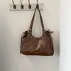 Bolso de Hombro Retro Transfronterizo Bolso Tote para Mujer Bolso de Motocicleta 2026 Verano Nuevo Estilo Coreano Simple Versátil Bolso de Axila