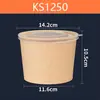 Tigelas de Papel Kraft Impressíveis para Atacado, Tigelas de Papel para Embalagem, Tigelas Redondas para Sopa, Recipientes para Sopa, Caixas para Fast Food, Descartáveis para Levar de Grau Alimentício
