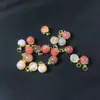 Ágata Nanhong Ágata Doce de Pêssego Pêssego 8-9mm Pêssego Pequeno Cor Gradiente Pingente Pequeno Gota Acessórios Pingente