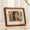 Porta-Retrato de Madeira Maciça com Encaixe de Espiga e Furo para Mesa ou Parede, Montagem de Fotos, Tamanhos 15cm X 15cm, 18cm X 18cm, 20cm X 20cm, A4, A3, Porta-Retrato de Nogueira Preta