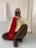 Bufanda de Lana Tejida Hecha a Mano de Color Sólido Estilo Coreano para Mujer, Otoño e Invierno, Versátil, Moderna, Calentador de Cuello Cálido, Fabricante, Transfronterizo