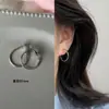 Brincos de Argola de Metal Estilo Francês, Brincos de Argola Simples, Novo Design de Nicho na Moda, Brincos Únicos e Elegantes para Mulheres, Deixam o Rosto Parecer Menor