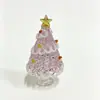 Adorno de Vidrio Artesanal para Árbol de Navidad Zibo, Árbol de Navidad de Vidrio Cepillado Hecho a Mano para Decoración de Escritorio
