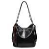 Bolsa Tote de Couro com Cera de Óleo Cor Sólida Simples Moda Popular Atacado Grande Capacidade Mochila Multi-Uso para o Dia a Dia