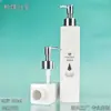 Frasco Longo Quadrado Personalizado 300ml Loção Corporal Essência Hidratante Água Cremosa Plástico PET Frasco com Dispenser Personalização de Processo