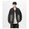 Chaqueta de Mezclilla para Hombre High Street 2026 Nuevo Otoño Estilo Americano Lavada Vintage Corte Holgado Moderna Versátil