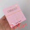 Tarjeta Decorativa para Accesorio de Cabello, Pasador de Caramelo Plegable, Accesorio de Joyería Hecho a Mano, Empaque de Cartón, Diseño de Letra Estilo Ins