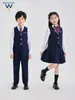 Conjunto de Terno Estilo Britânico Infantil, Uniforme de Jardim de Infância, Uniforme de Aula de Primavera, Camisa, Uniforme de Escola Fundamental, Estilo College