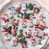 Accesorios navideños de resina con brillo; Parche para funda de teléfono DIY de Papá Noel, guantes, horquilla, accesorios navideños