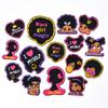 Novos adesivos de pano adesivos de personagem de desenho animado adesivos de pano bordados adesivos de roupas de menina adesivos de remendo bordados por computador apliques de casal