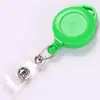 Porta-Crachá Retrátil de Plástico 1,5cm Cordão para Identificação, Clipe de Cartão de Cor Sólida, Chaveiro Retrátil de Alta Elasticidade