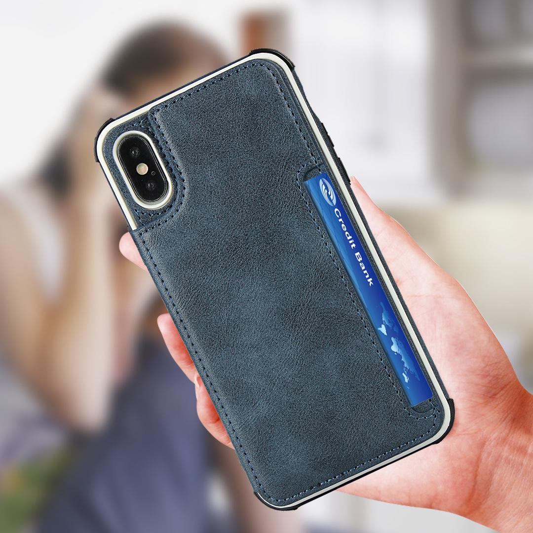 苹果iPhone X/Xs 翻盖插卡手机壳