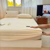 Juego de tres piezas de gorro de cama de terciopelo de leche engrosado Cubierta protectora de cerramiento completo de 360 grados Simmons cubierta de colchoneta marrón venta al por mayor generación