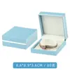 Caja de Papel Rellena de Cuero Rojo para Joyería, Caja de Almacenamiento de Joyería, Caja para Anillos, Caja para Collares, Caja para Colgantes, Caja de Regalo