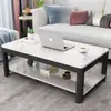 Mesa de Centro Modelo Nuevo 2026, Diseño Moderno Simple para Sala de Estar del Hogar, Mesa Rectangular para Apartamento Pequeño, Mesa de Té Simple para Alquiler