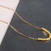 Collar cuadrado de oro vietnamita, de latón chapado en oro, para mujer, de moda, collar de plata combinable, joyería de azúcar cuadrada pequeña