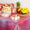 Funda de mesa láser lámina holográfica niña Fiesta boda cumpleaños fiesta de sirena decoración suministros de boda decoración de boda