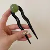 Novo Grampo de Cabelo Estilo Retrô Chinês para Mulheres Ferramenta de Penteado Grampo de Cabelo Presilha de Cabelo em Forma de U Grampo de Cabelo Toque de Luxo Pente Inserido em Presilha em Forma de U Acessórios de Cabelo