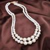 Collar de perlas multicapa retro europeo y americano para mujer, cadena de suéter larga de moda japonesa y coreana, accesorios que combinan con todo para primavera y verano, colgante para mujer