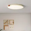 Luminária de Teto Redonda Minimalista Estilo Creme 6 Novas de Alto Padrão Protetora para Olhos para Quarto Principal e Estudo, Material de Ferro