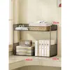 Prateleira de Balcão em Camadas Multicamadas Estante de Mesa Estante de Mesa Armazenamento Dormitório de Estudantes Escritório Armazenamento de Mesa