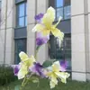 3 Flores Artificiais de Íris Monet Casamento Decoração de Casa Lírios Falsos Atacado
